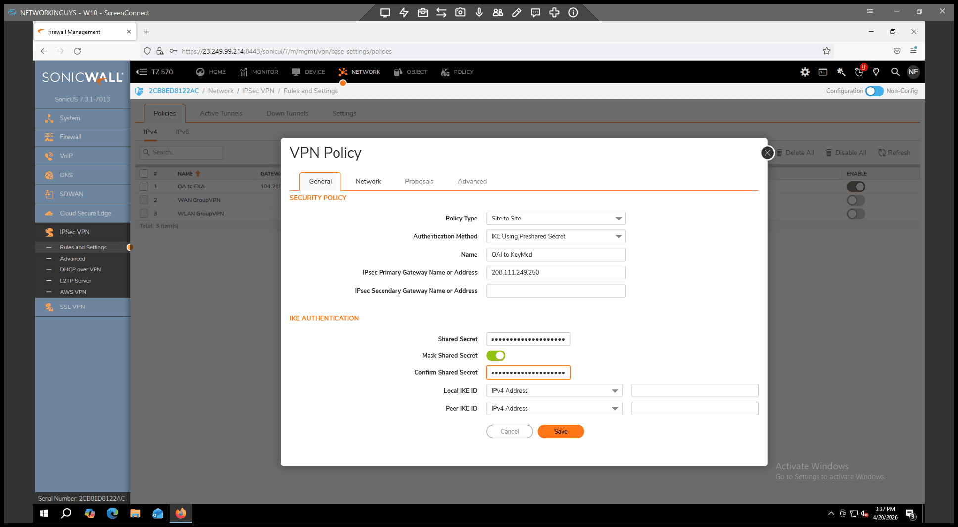 Step #22: Switch to the Network tab