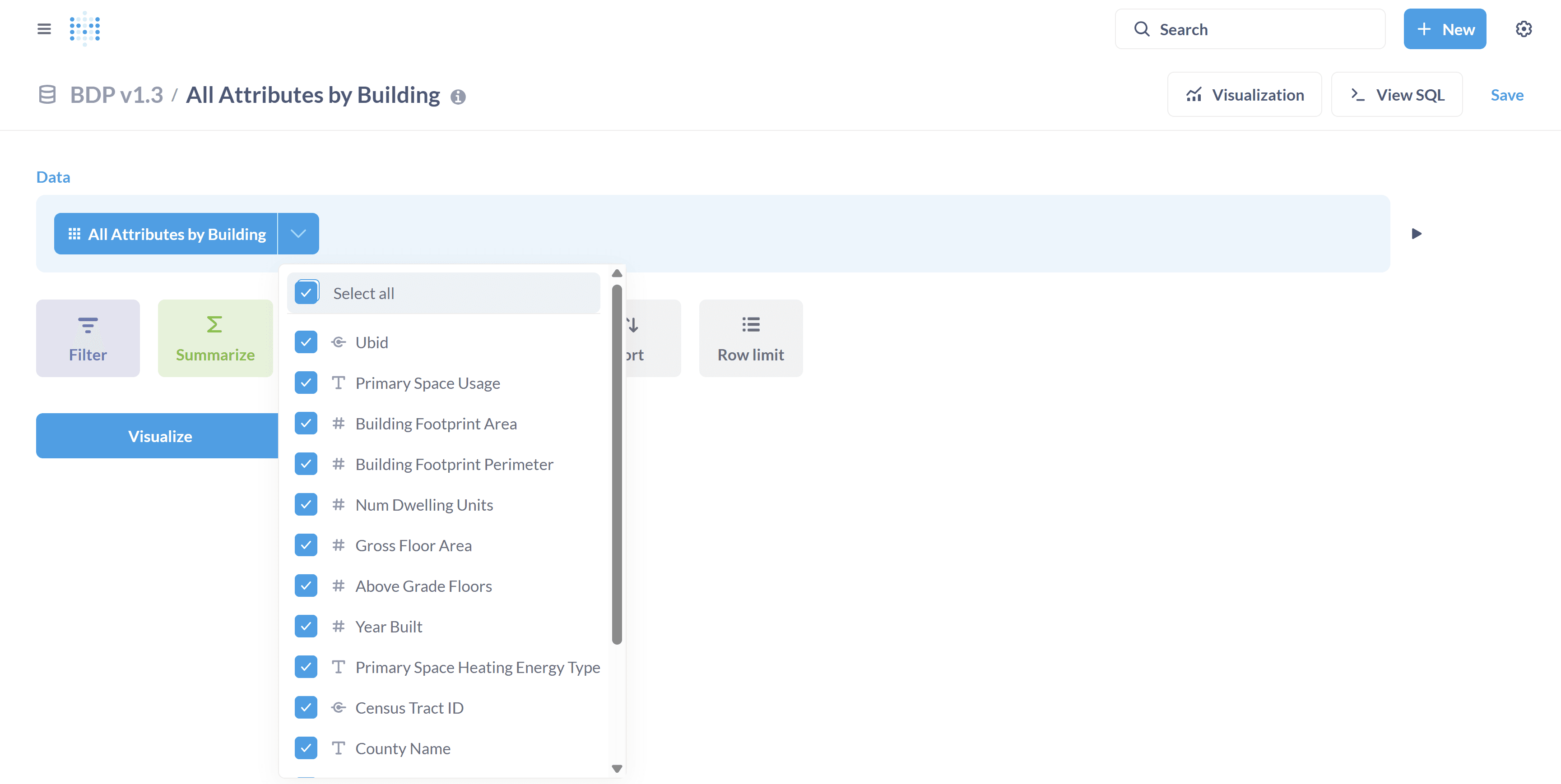 Step #3: Select the dropdown. Here you can choose which columns to keep.