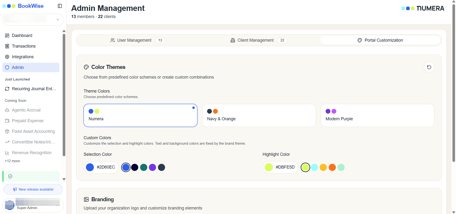 Step #1: Click here to select the Color Theme.