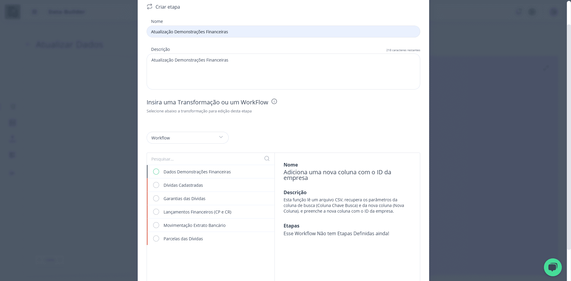 Step #40: E selecione o Workflow: