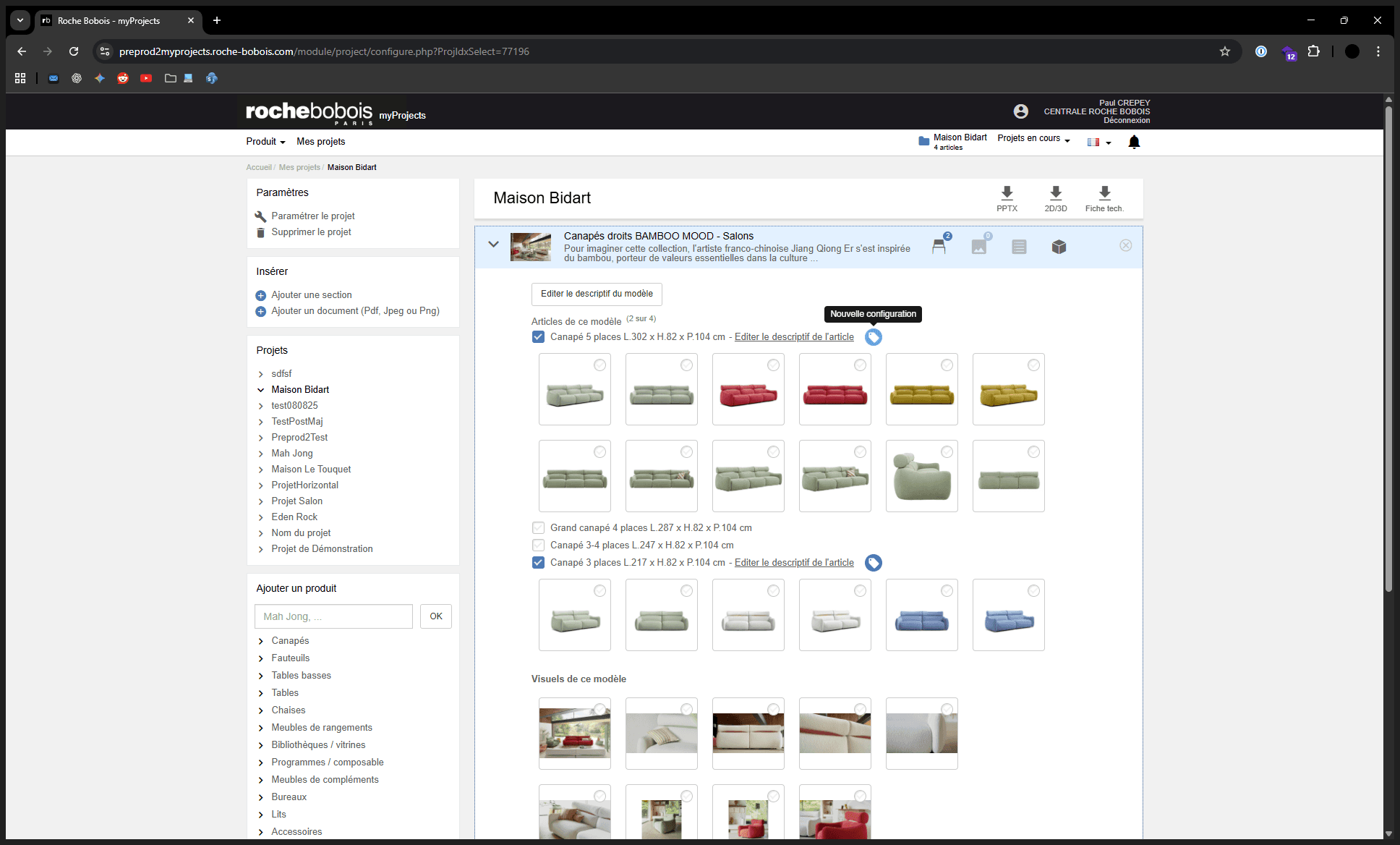 Step #3: Pour configurer l'article, cliquez sur le bouton « Nouvelle configuration »