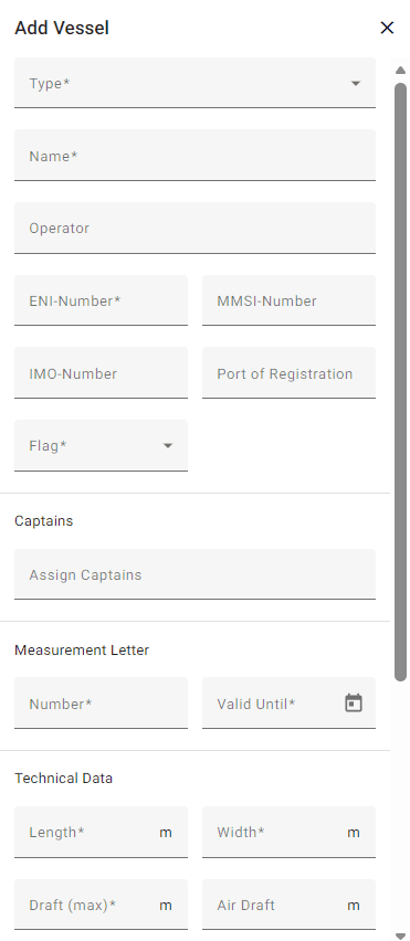 Step #4: Enter the vessel details.