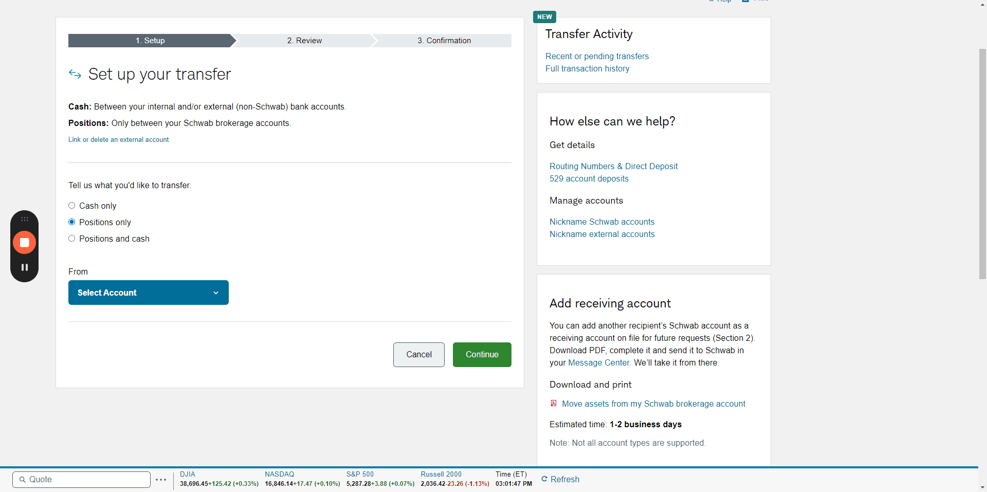 Step #4: Click "Positions only"