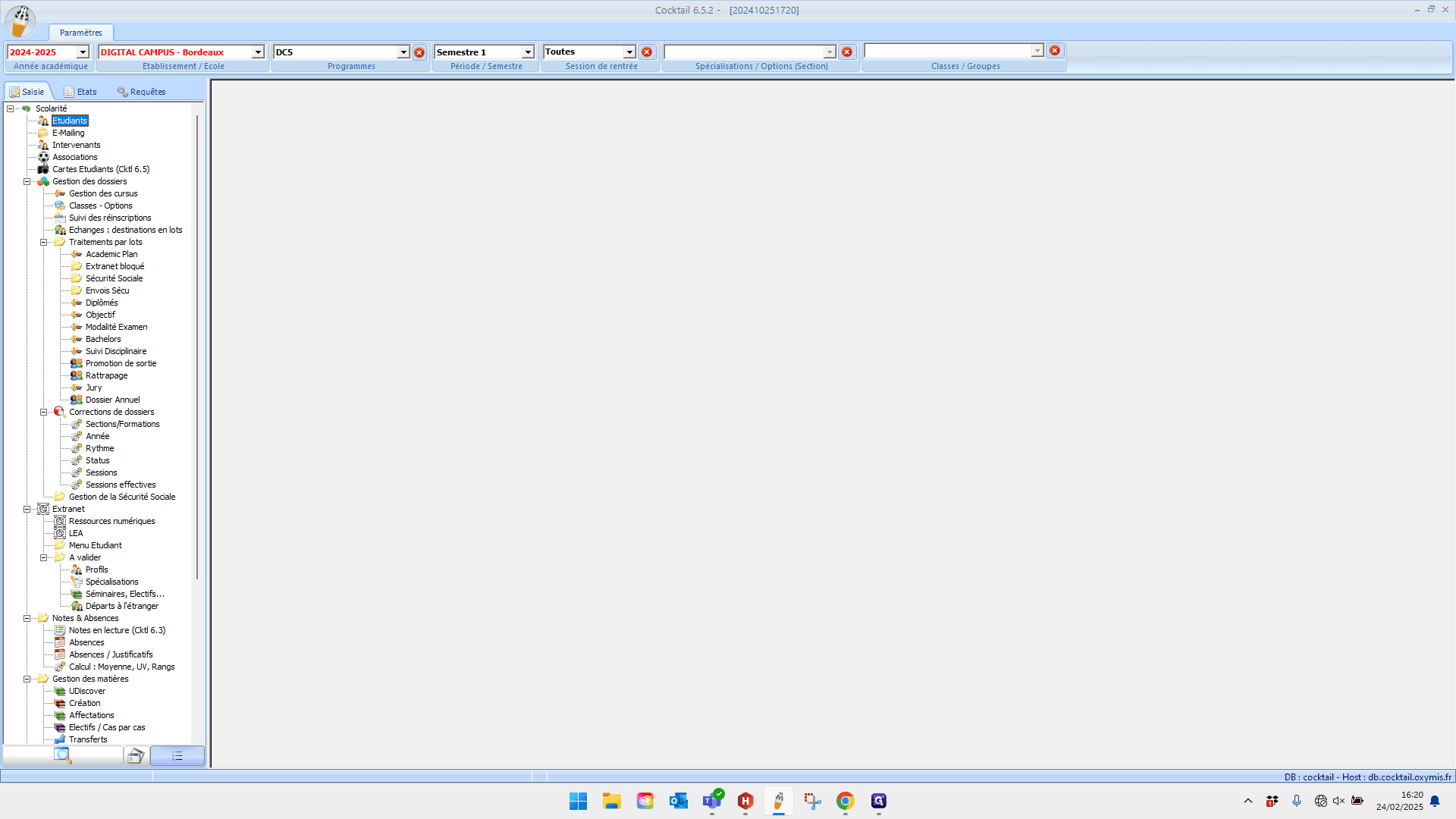 Step #9: Double-cliquez sur "Etudiants"