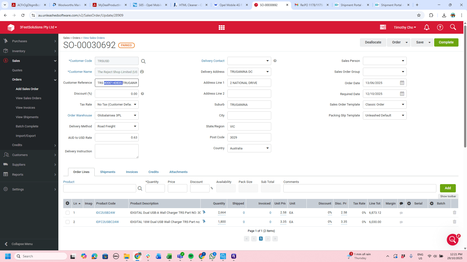 Step #22: Right-click on "TRS 4000140835 TRUGANIN"