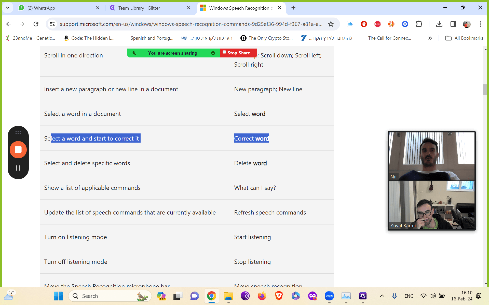 Step #7: Click "Correct word"