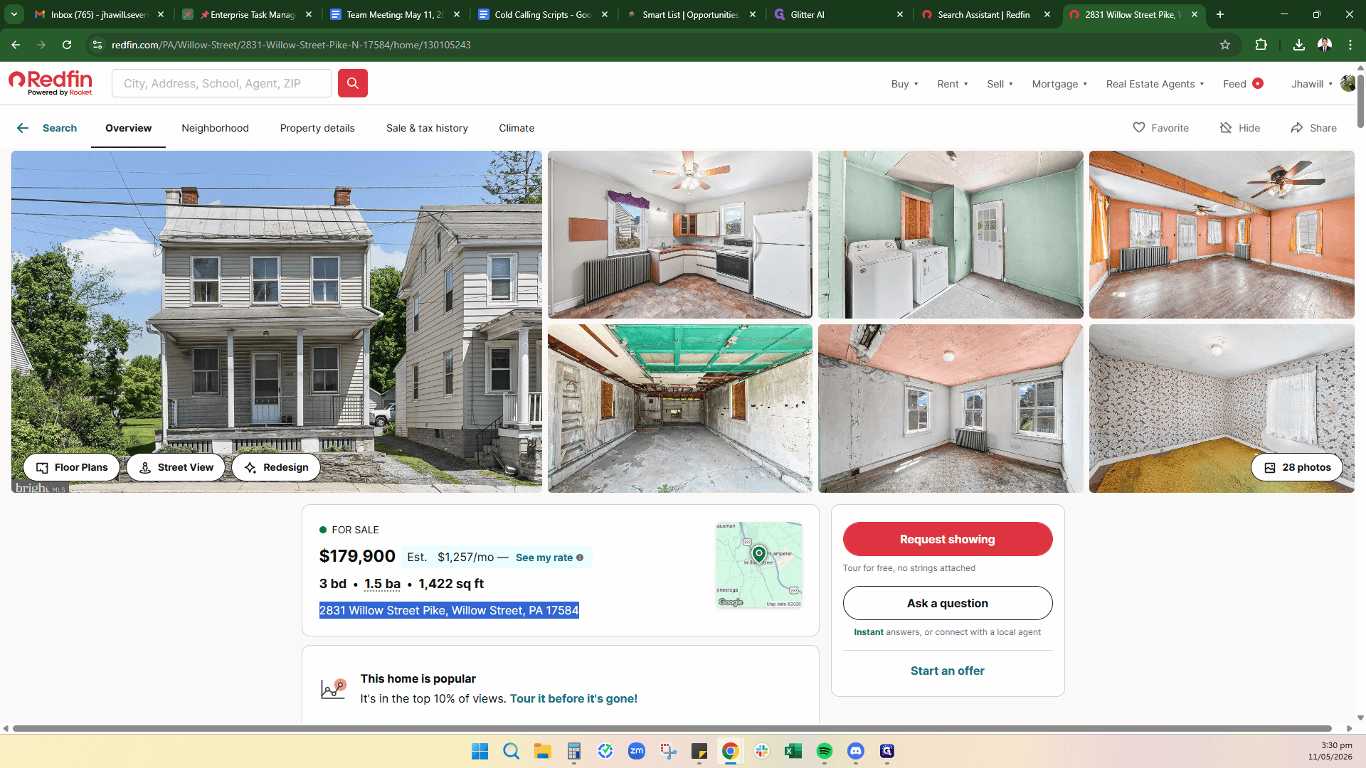 Step #6: Highlight and copy the property address from the listing page.
