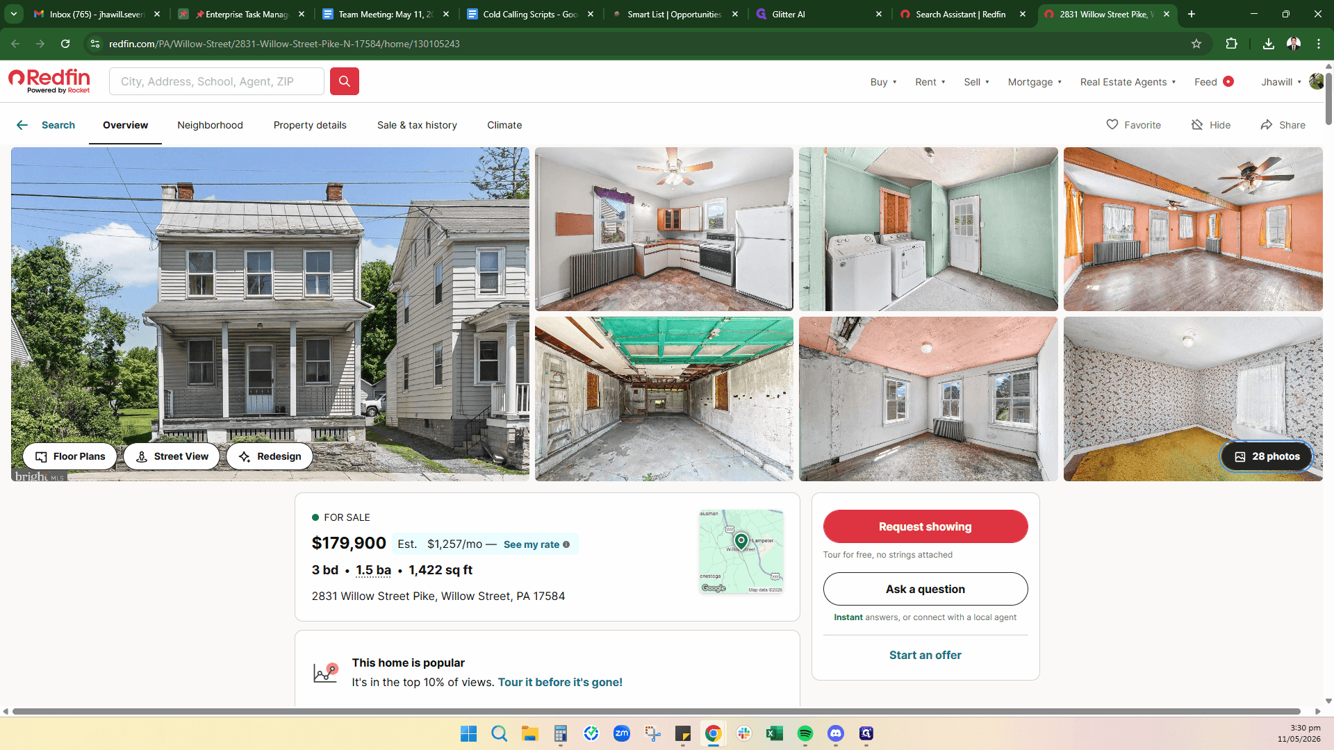 Step #5: Click on the photos button to review the property's condition.