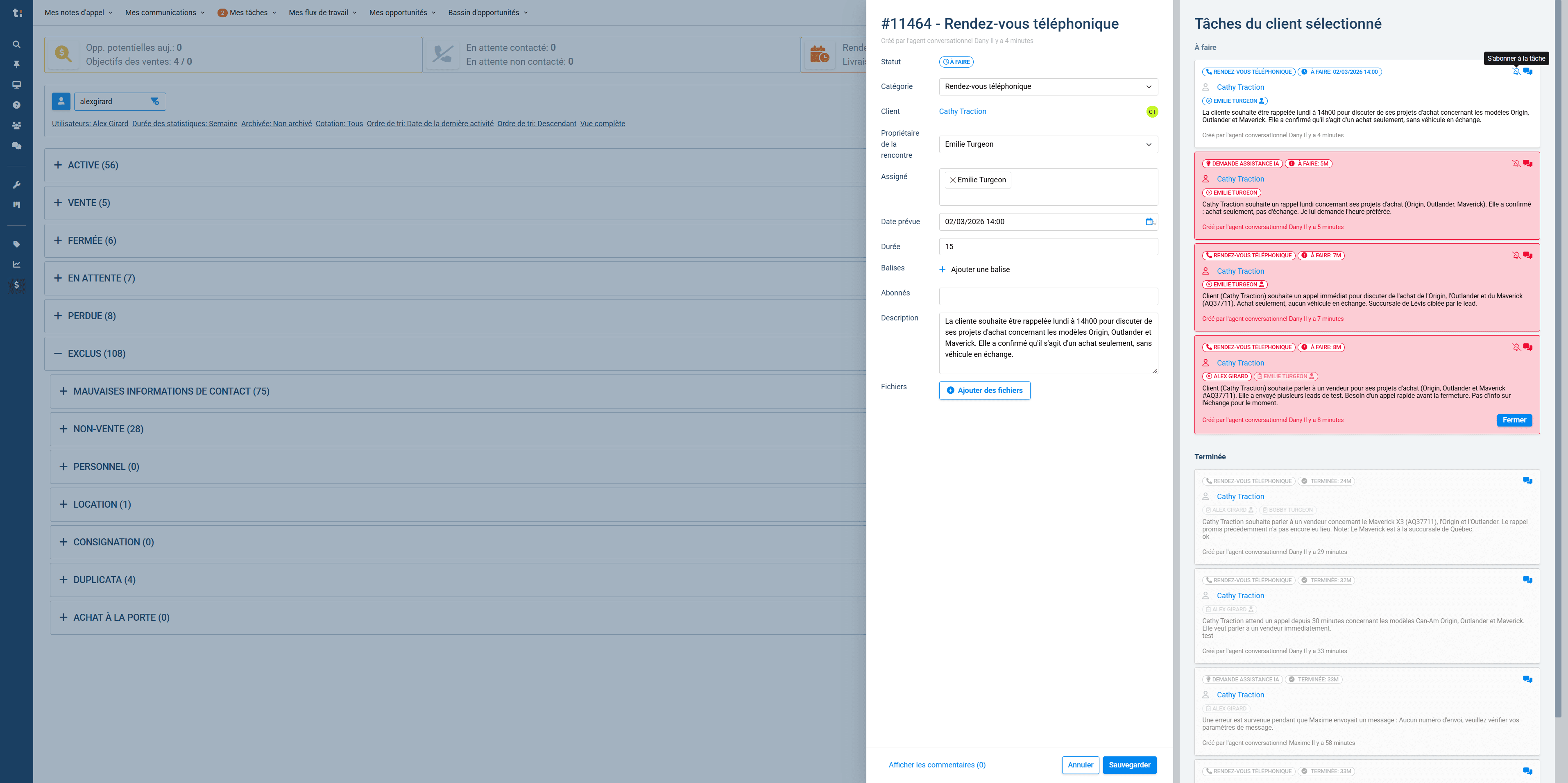 Step #6: Cliquer sur l'icone si vous désirez vous abonner à la tâche (vous recevrai ainsi les notifications de toutes actions faites en lien avec cette tâche)