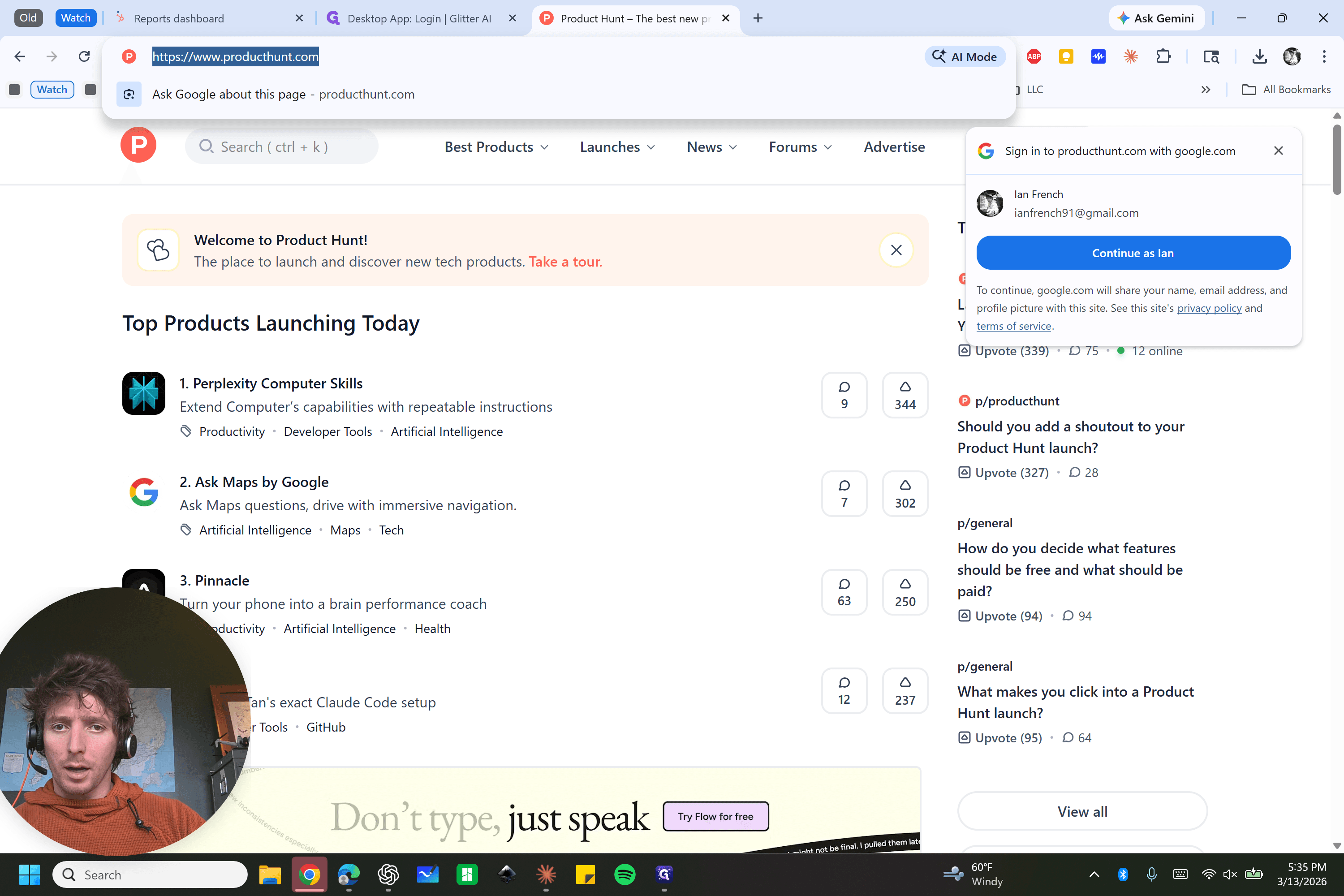 Step #1: Double-click on "https://www.producthunt.com"