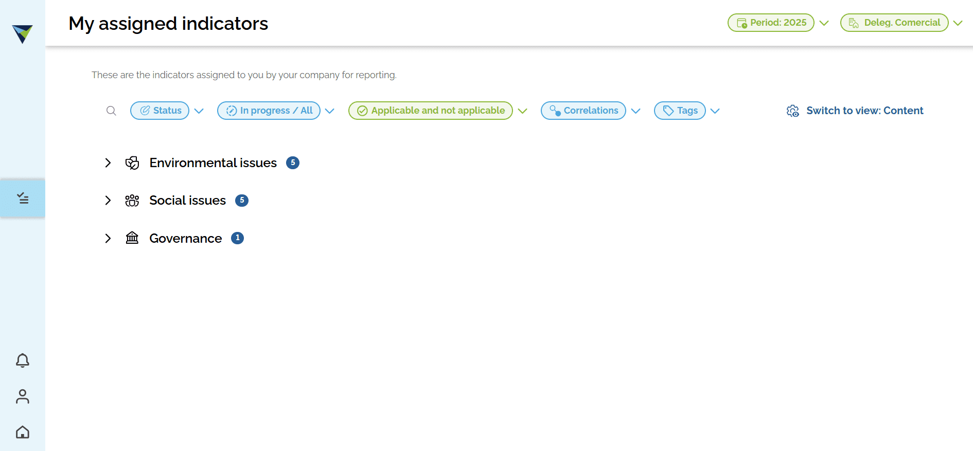 Step #1: Browse the platform. You can search for an indicator by name using the search bar, or choose it from the full list.