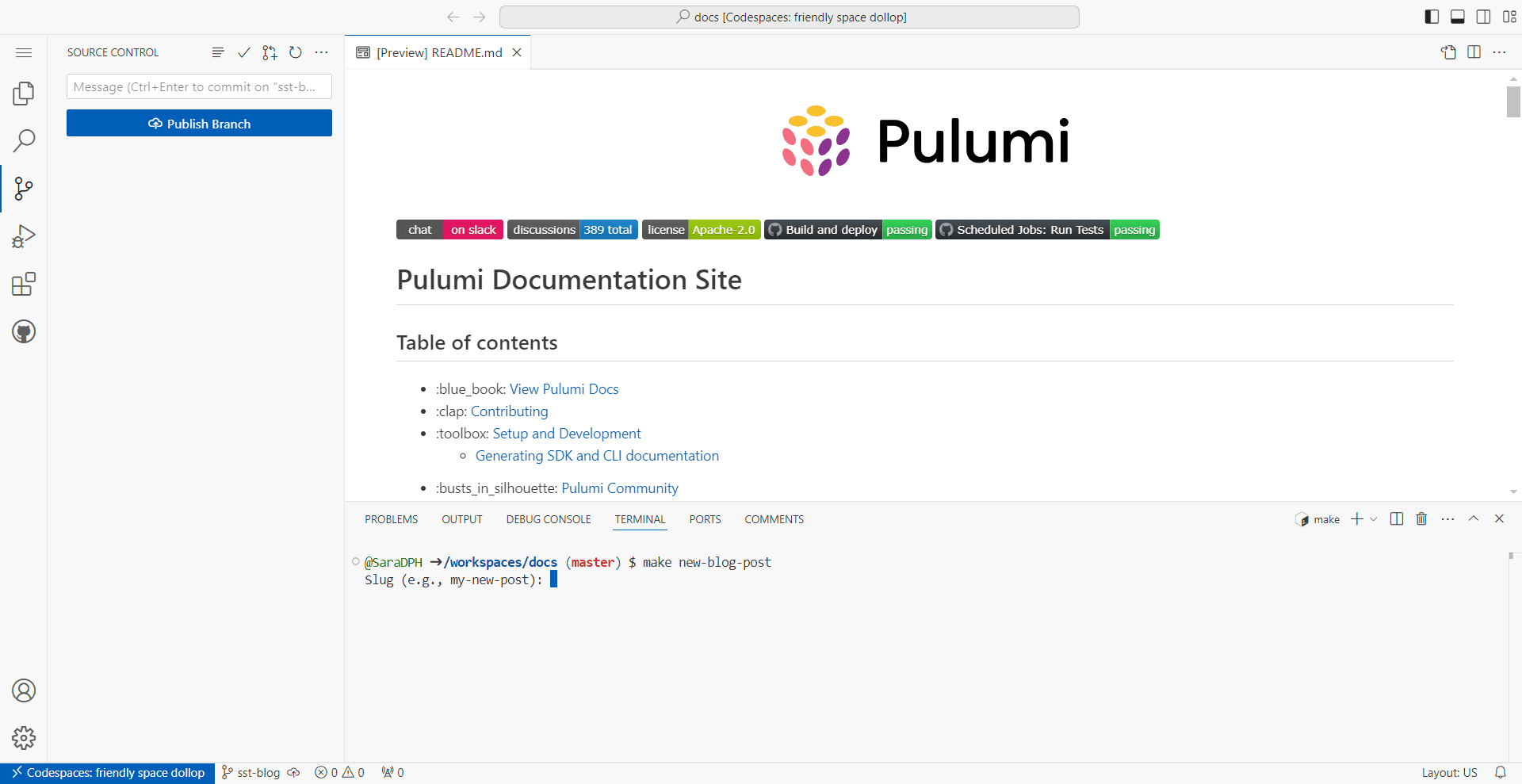 Step #29: Click on "• Generating SDK and CLI documentation"