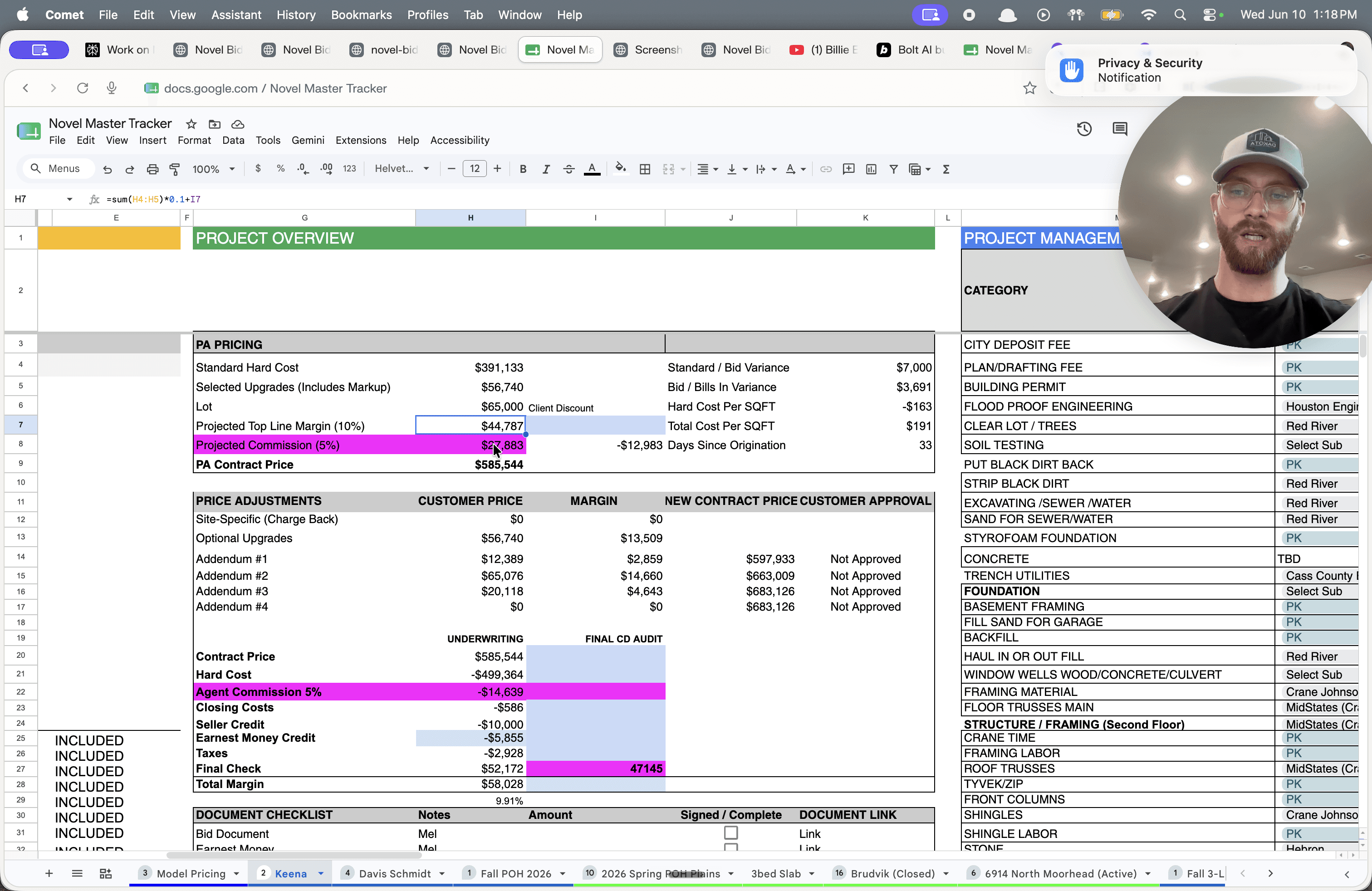 Step #13: Confirm the projected commission calculated for the real estate agents.