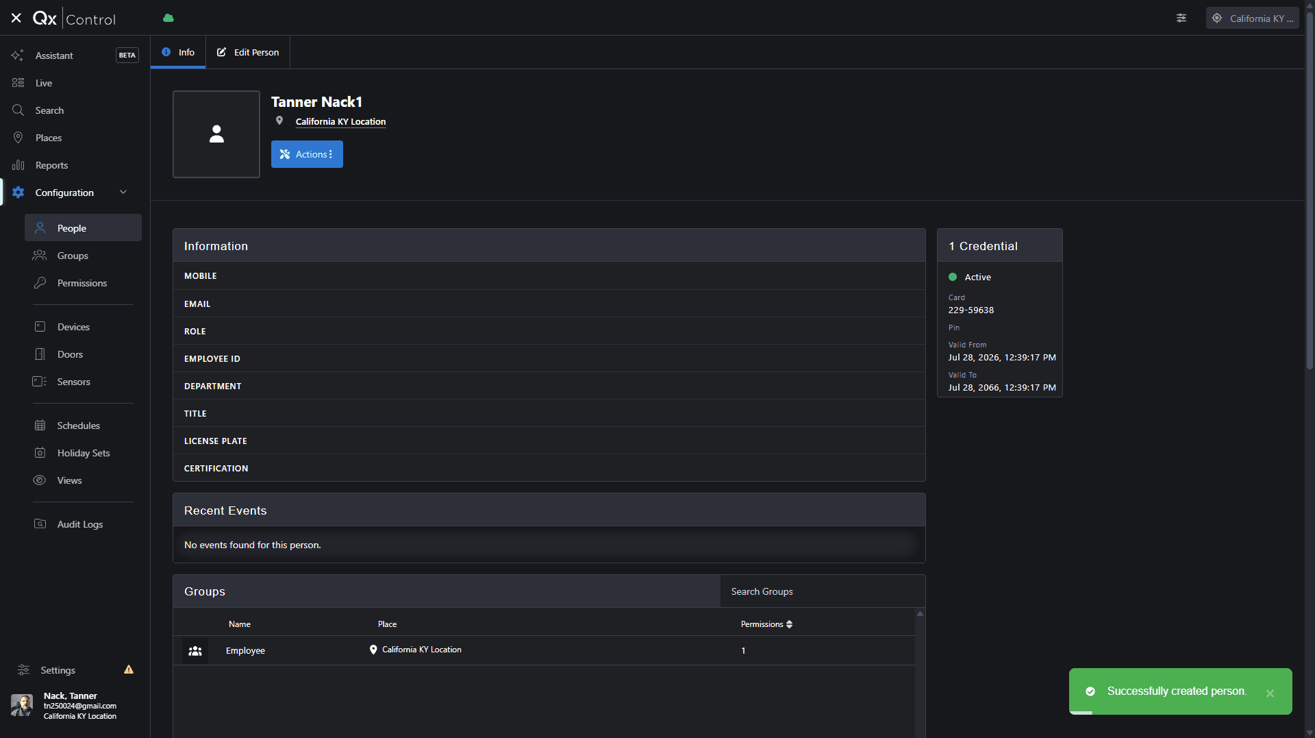 Step #14: Click People to view your list of users.