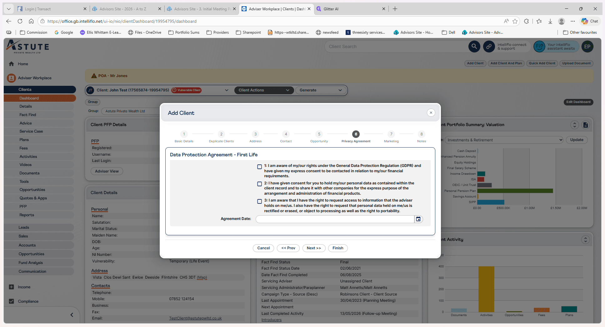 Step #13: Check the required GDPR consent boxes and complete the agreement date field under the Privacy Agreement step.