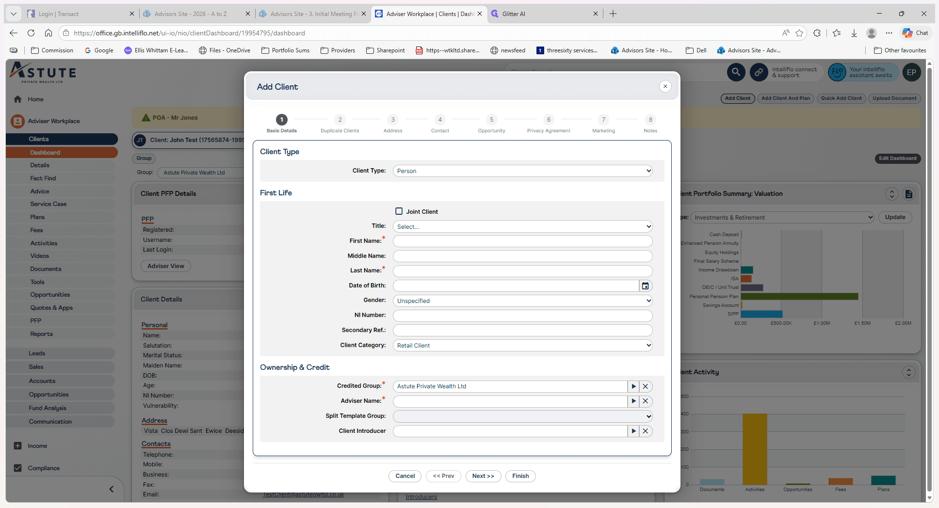 Step #1: Check the Joint Client box if you are onboarding a couple.
