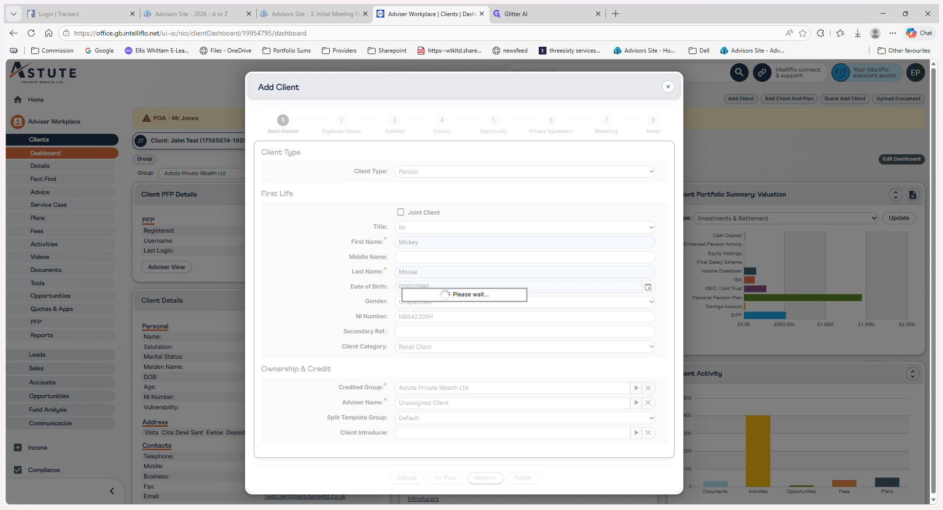 Step #5: Click Next >> to proceed to the Address section.