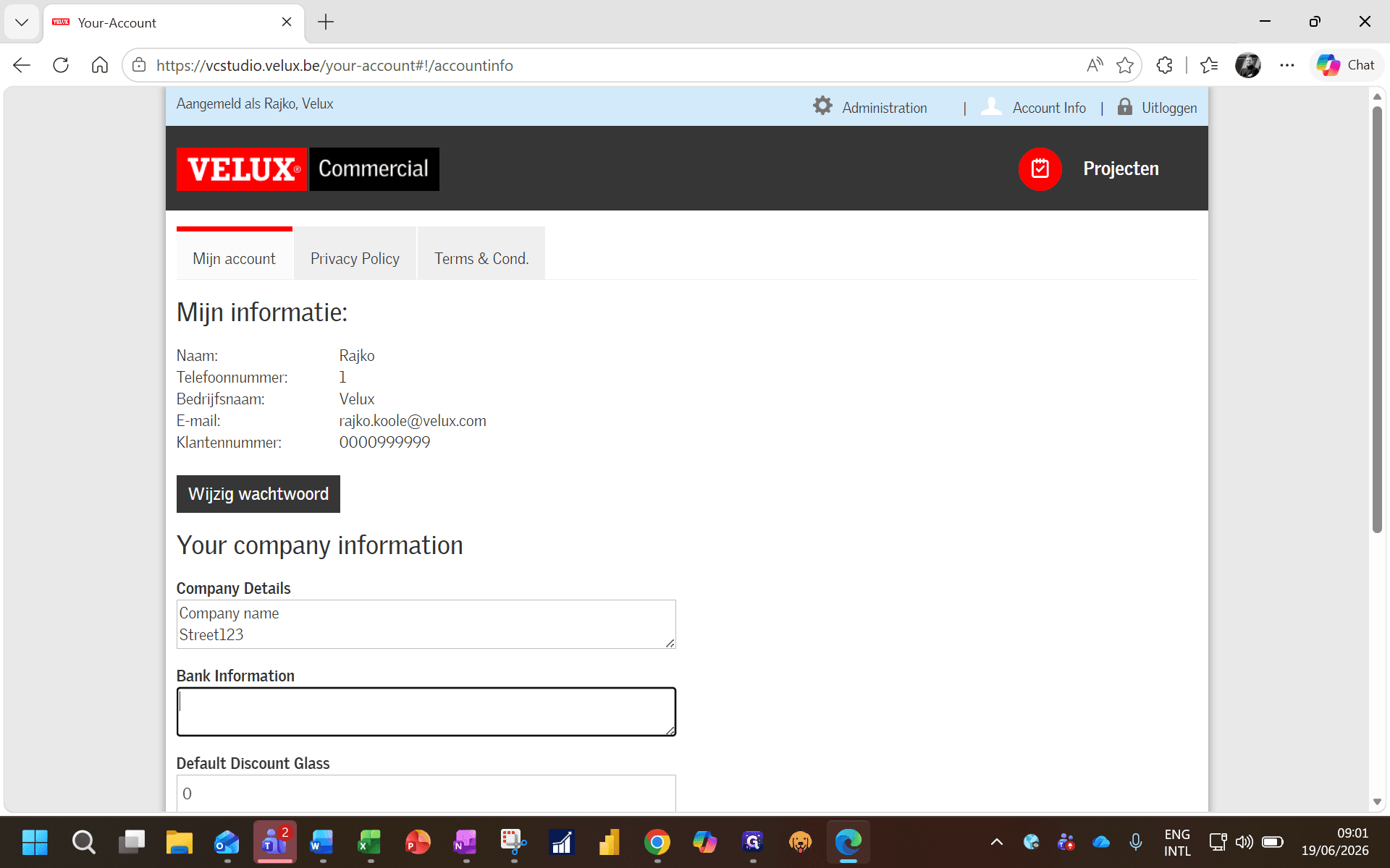 Step #3: Enter your bank account details in the Bank Information field.