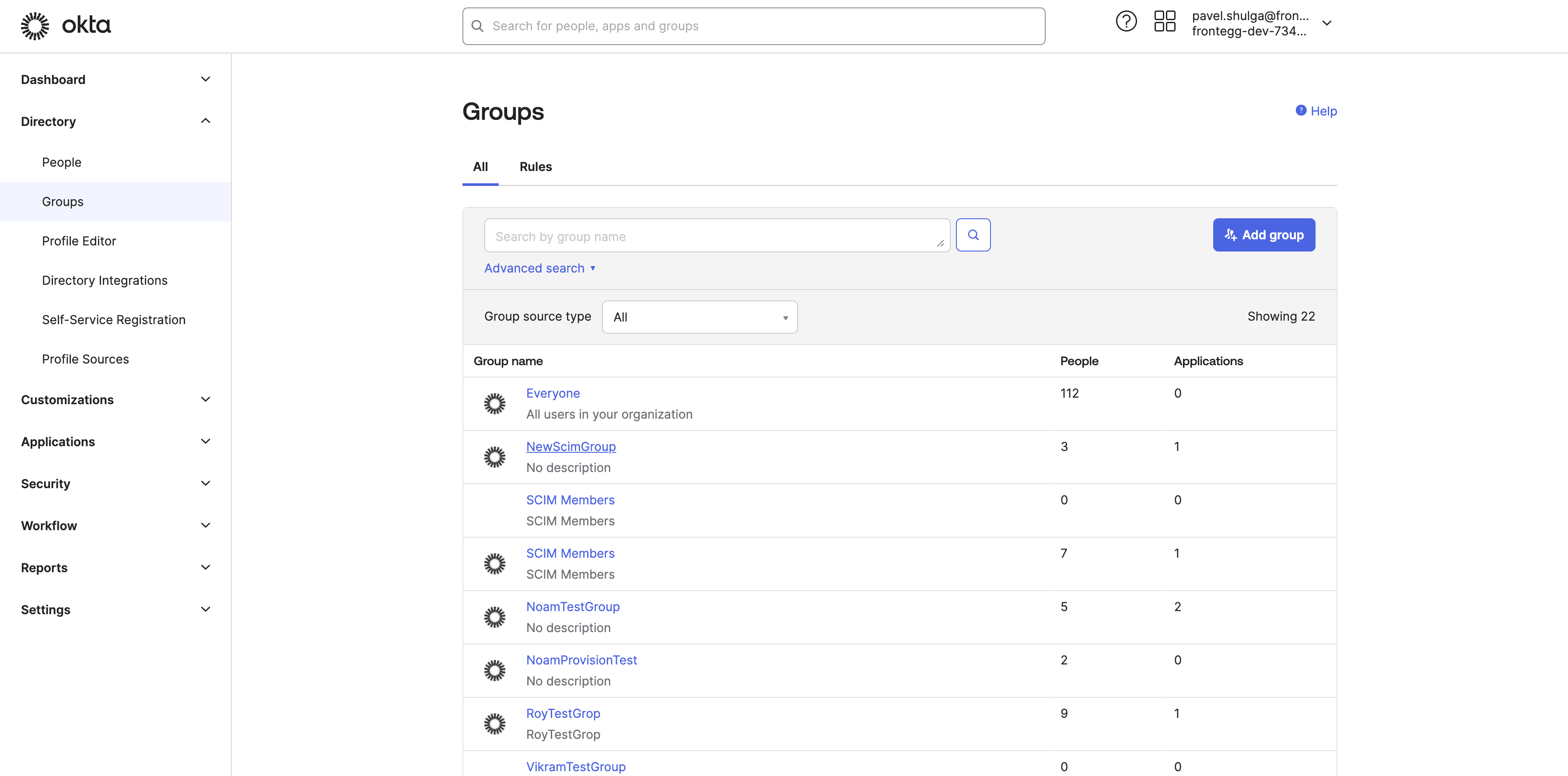 Step #91: Click on "NewScimGroup"