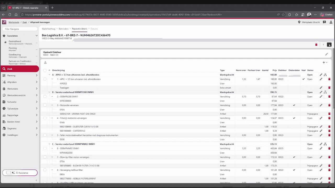 Step #10: Click the Zoek (Search) button in the left-hand navigation sidebar if you need to query additional records.