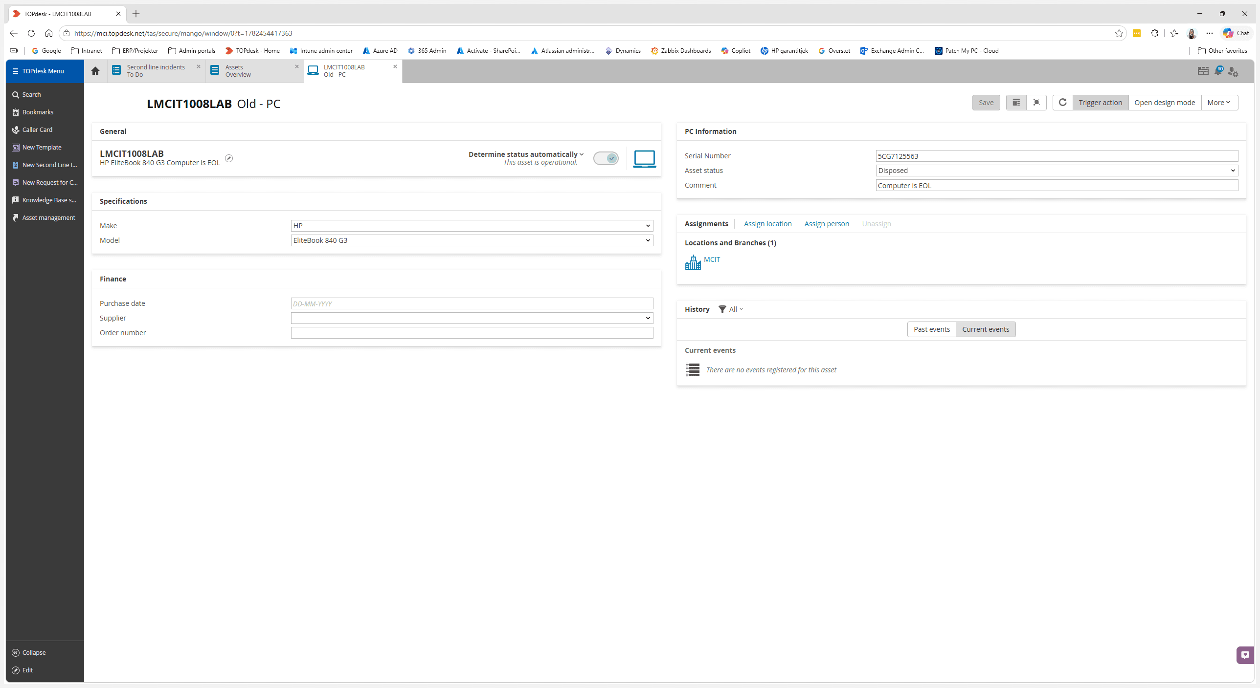 Step #5: Click the × icon to close the asset record and return to your workspace.