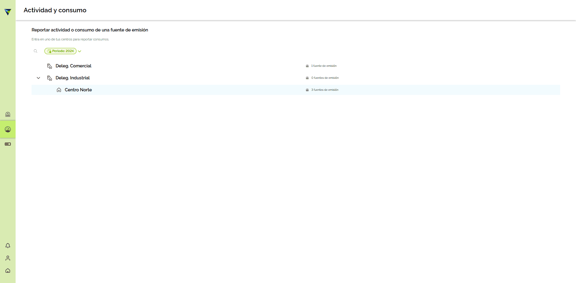Step #2: Al igual que el módulo de reporting, se puede navegar por las distintas unidades de negocio asignadas, en los periodos configurados.