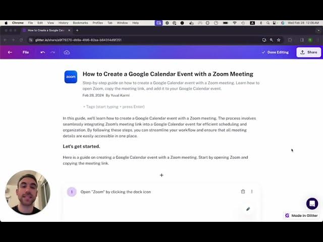 Glitter AI – an SOPs and process doc tool to transforms processes into clear, automated step-by-step guides.