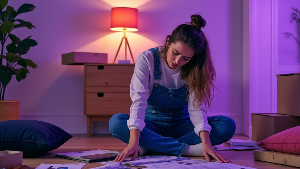 Woman reading instruction manuals, illustrating the process of creating user-friendly guides